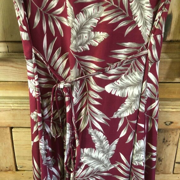 Stockholms Klänningsfabrik Red Palm Front Pauline Dress 3/4 Sleeve Size S / M - Picture 5 of 8